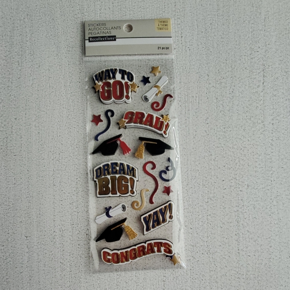 21 pc Recollections  Graduation Theme Stickers
